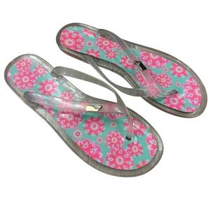 VINEYARD VINES: Caribbean Floral Jelly Flip Flops- Size 10